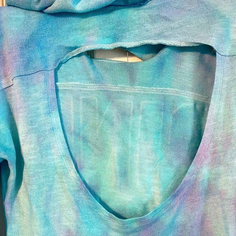 VS Pink tie dye open back hooded sweatshirt xs - Picture 5 of 7